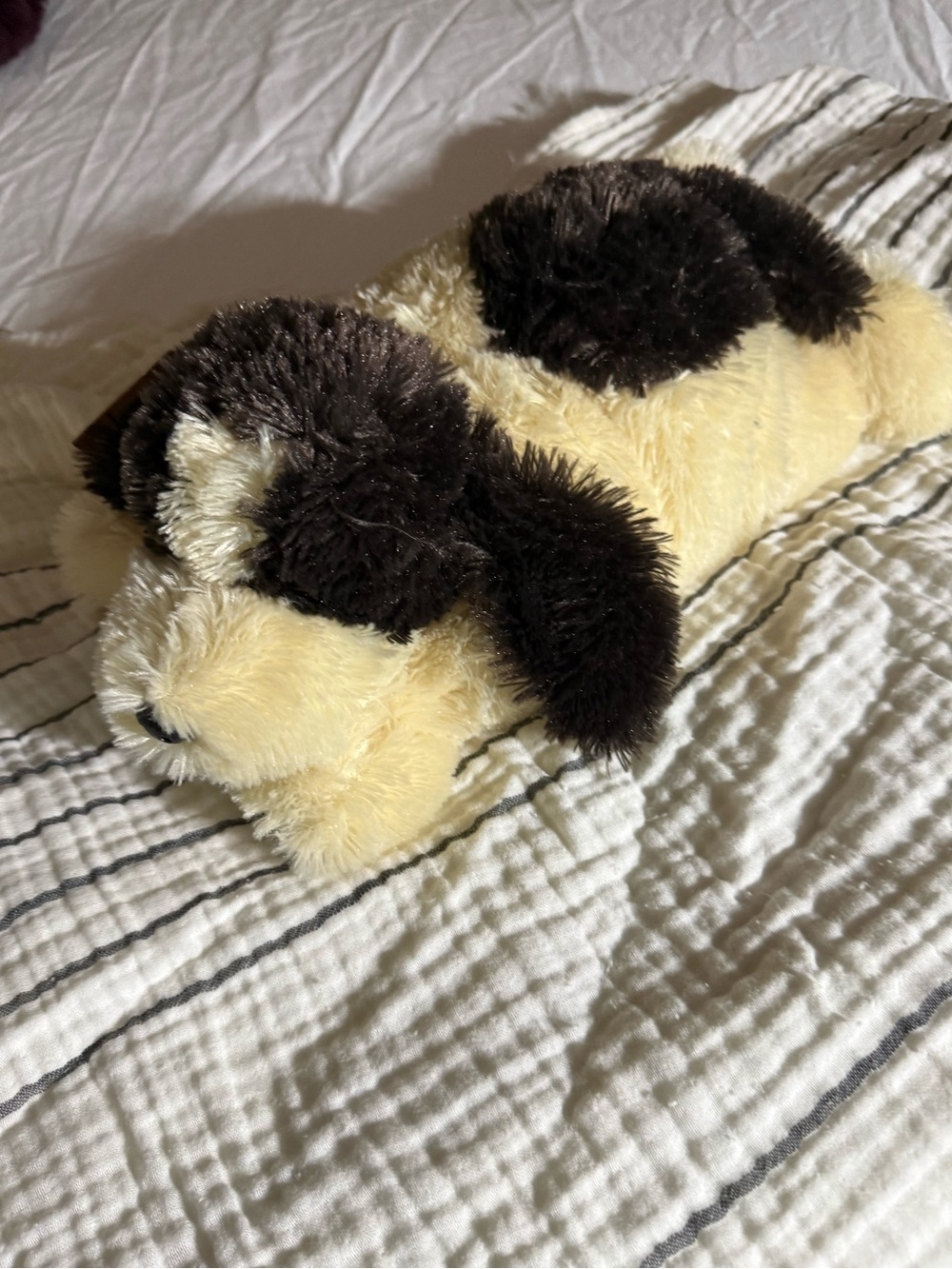 warm buddy plush dog heating pillow